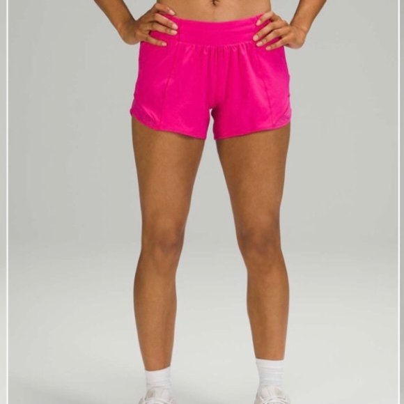 NWT Lululemon Hotty Hot LR Short 4" Sonic Pink - Picture 3 of 5